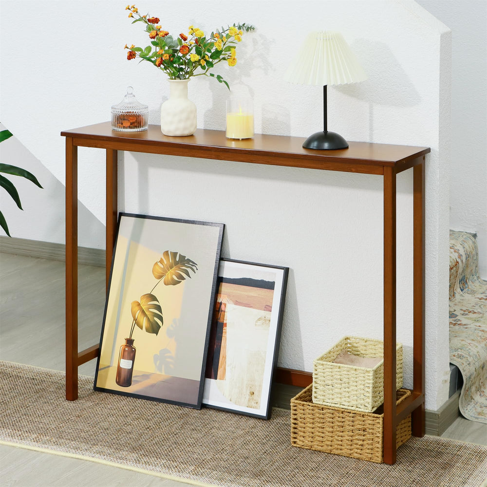 Bamboo Narrow Console Table 39.37"