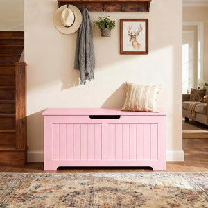 Wooden Storage Chest with Safety Hinges & Storage Bench
