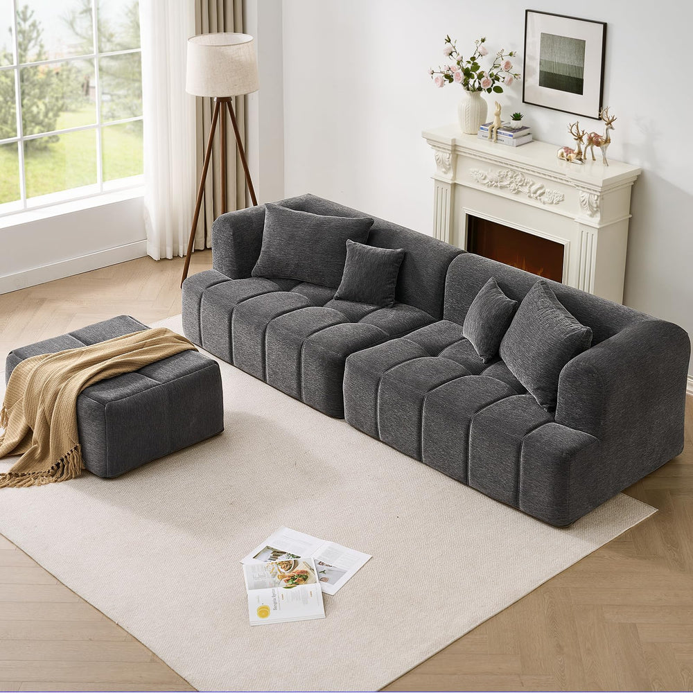L-Shaped Modular Sectional Sofa with Chaise