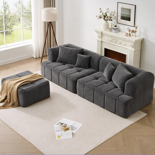 L-Shaped Modular Sectional Sofa with Chaise