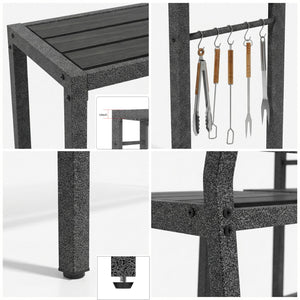 3-Piece Metal High Top Outdoor Bar Set with 2 Cushioned Bar Stools