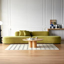 132" Curved Velvet Sofa – 6 Seater Half Moon Couch