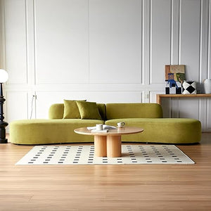 132" Curved Velvet Sofa – 6 Seater Half Moon Couch