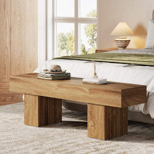 55" Farmhouse Entryway Bench