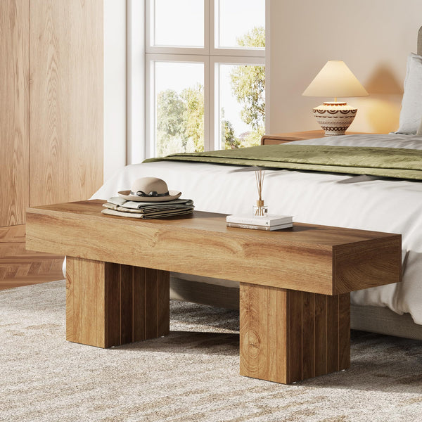 55" Farmhouse Entryway Bench