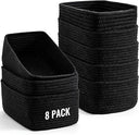 Small Woven Storage Baskets for Organizing – Set of 8