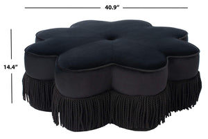 Flower Shape Velvet Ottoman