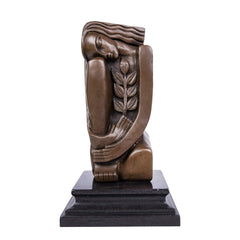 Abstract Bronze Female Sculpture