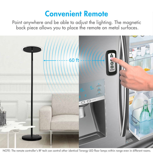 Torchiere LED Floor Lamp with Remote & Touch Dimmer