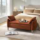 59" Storage Bench with Flip-Top & Throw Pillows