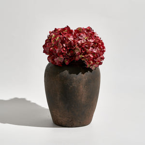 Brown Ceramic Oval Vase – Farmhouse & Zen Décor