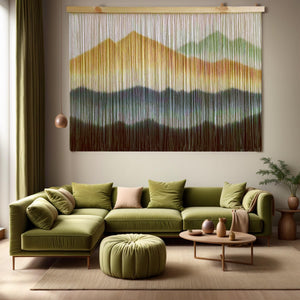 Extra Large Macrame Wall Hanging Dip-Dyed Tapestry