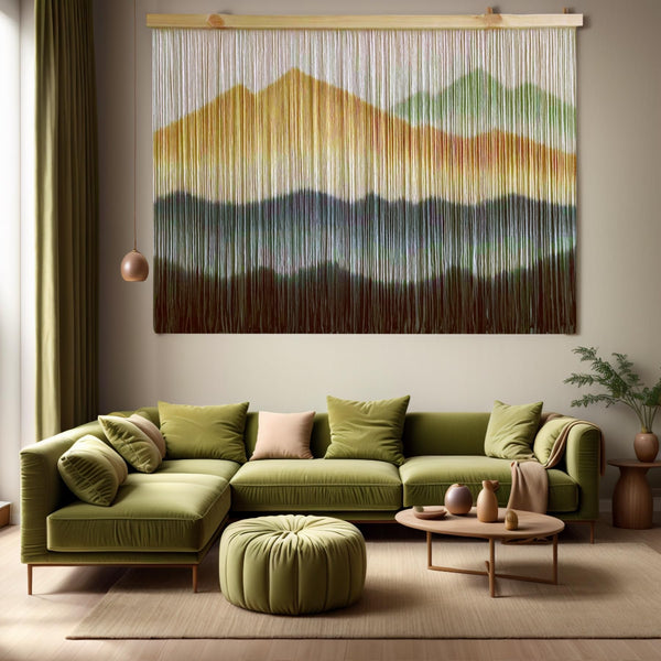 Extra Large Macrame Wall Hanging Dip-Dyed Tapestry