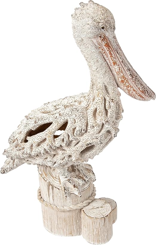 Coastal Pelican Figurine – Polystone Beach Statue