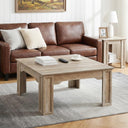 Square Farmhouse Coffee Table with Carved Legs