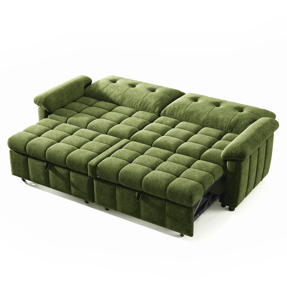 4-in-1 Convertible Sofa Bed with Adjustable Backrest
