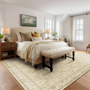 9x12 Moroccan Boho Area Rug – Washable, Non-Slip, Low Pile