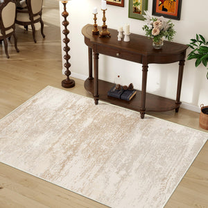 Soft Low-Pile Area Rug 5x7 | Tufted Cotton Backing | Multi-Pattern