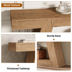 78" 2-Tier Console Table with Shelf