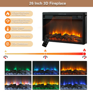 70" Fireplace TV Stand with LED Lights & Sliding Barn Door