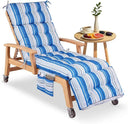 Outdoor Chaise Lounge Chair Cushion with Ties