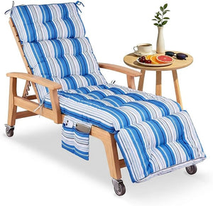 Outdoor Chaise Lounge Chair Cushion with Ties