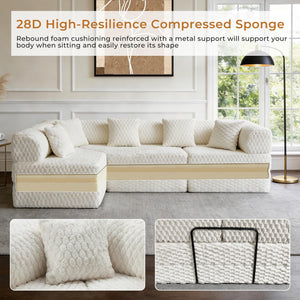 108" Modular Sectional Sofa Futon Convertible Sleeper
