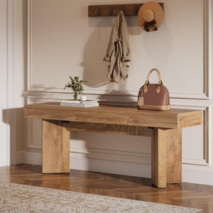 47" Farmhouse Wooden Entryway Bench