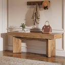 47" Wooden Entryway Bench – Farmhouse Indoor Seat for Bedroom, Hallway & Foyer