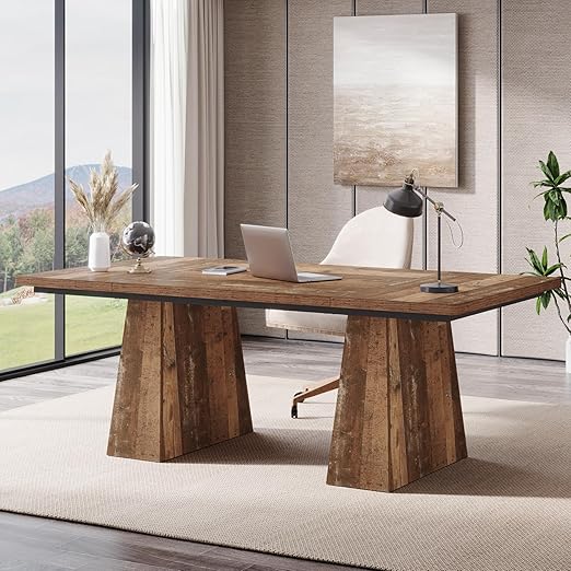 63-Inch Executive Desk with Double Pedestal