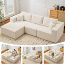 L-Shaped Modular Sectional Sofa with Memory Foam Deep Seat