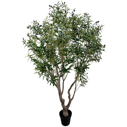 Artificial Olive Tree with Natural Trunk & Lifelike Olives