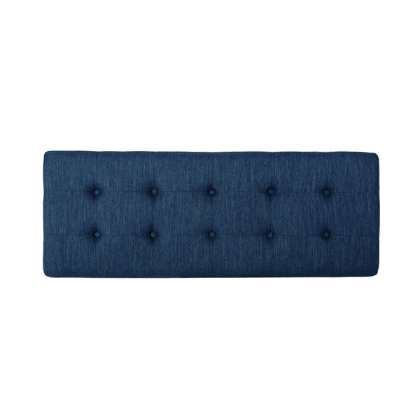 Button-Tufted Upholstered Ottoman Bench