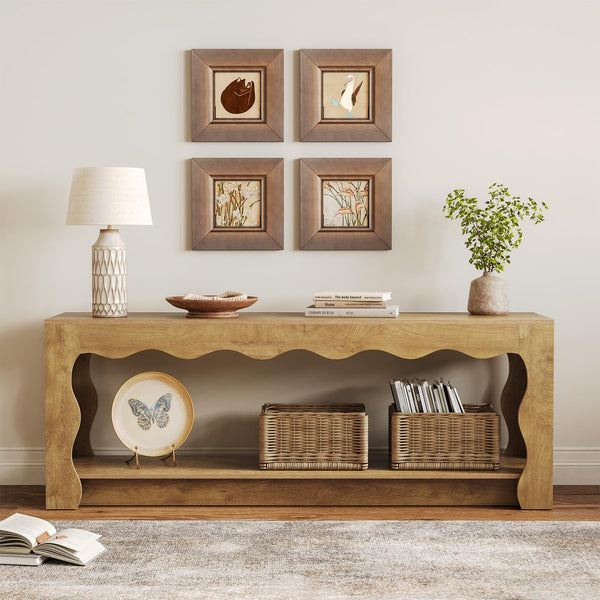 65-Inch TV Stand with Storage Cabinets & Open Shelf