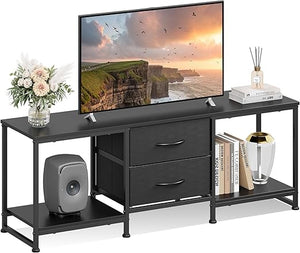 TV Stand with Drawers & Open Storage Shelves for 50" TVs
