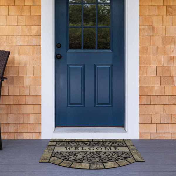 Heavy Duty Rubber Welcome Mat – Non-Slip, Outdoor, 24" x 36"