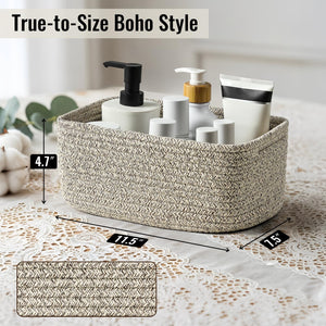 Small Woven Storage Baskets for Organizing – Set of 8