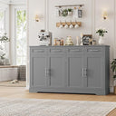 60" Buffet Sideboard Cabinet with 4 Drawers & Gold Handles