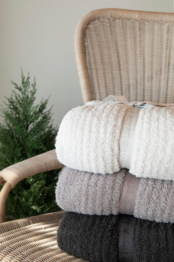 Ribbed Knit Throw Blanket 54"x72"