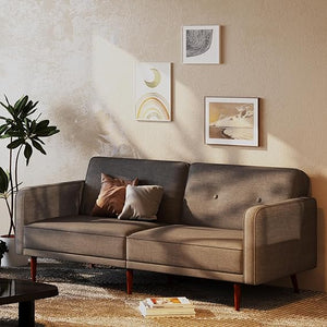 Convertible Sofa Bed with Adjustable Back – 76" Wide Sleeper Sofa