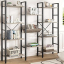 4-Tier Triple Wide Bookshelf with 11 Open Shelves