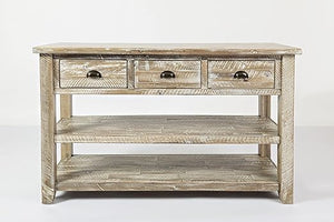 Solid Acacia Farmhouse Console Table 50"L x 18"W x 30"H
