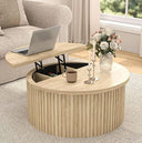 Round Lift Top Coffee Table with Storage