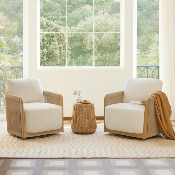 Boho Swivel Accent Chair