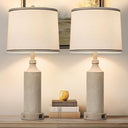 Farmhouse Table Lamps Set of 2 with USB Charging Ports