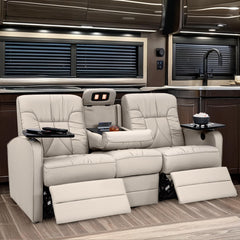 RV Double Recliner Sofa with Heat & Massage