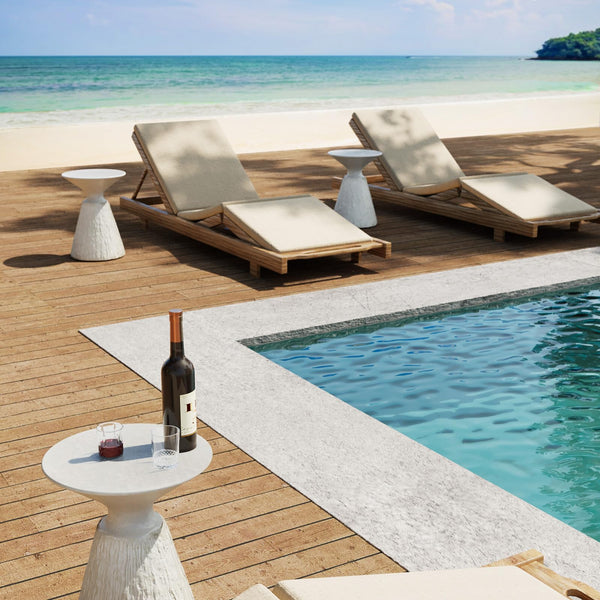 Mushroom Round Concrete Outdoor Side Table