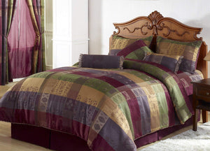 7-Piece Jacquard Patchwork Comforter Set