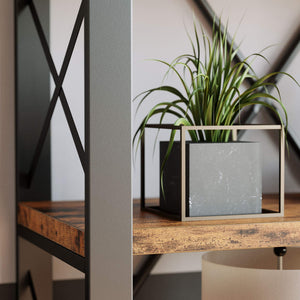 Double Wide 6-Tier Bookshelf 76"H