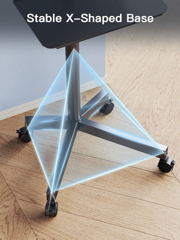 Rolling TV Stand on Wheels for 23-60 Inch TVs with Adjustable Shelf
